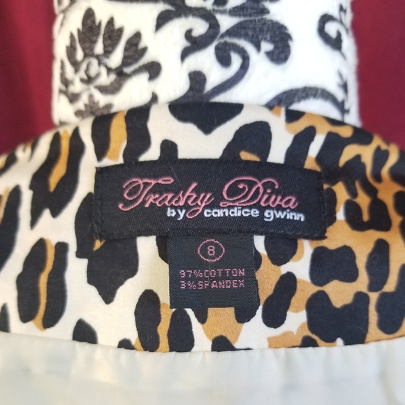 Sz 8 Trashy Diva Courtney coat leopard print - Picture 2 of 5